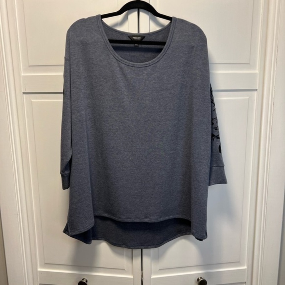 SIMPLY VERA VERA WANG 3/4 Sleeves Top Size Women’s XL Color Gray